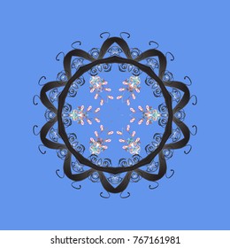 Blue, gray and neutral snowflake. 