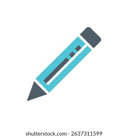 Blue and gray pencil with White Background stock image