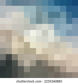 Blue and gray presentation template. Design element. Pixel.