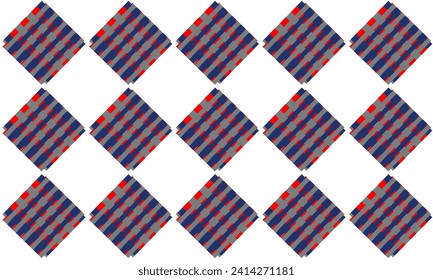 blue gray and red strip diamond repeat pattern seamless patter design for fabric print or t-shirt paint, grid block
