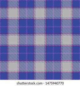 Blue and Gray Tartan Plaid Scottish Seamless Pattern. Texture from tartan, plaid, tablecloths, shirts, clothes, dresses, bedding, blankets and other textile.