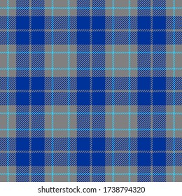 Blue and Gray Tartan Plaid Scottish Seamless Pattern. 