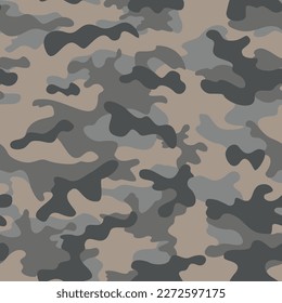 
Blue gray vector camouflage pattern, trendy street background, texture