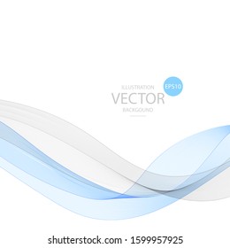 blue and gray wave.  abstract background.  vector pattern 