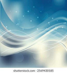 Blue Gray Wave Background Template