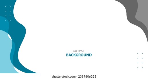 Blue and gray wave modern background with white space for text and message. template design