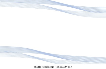 blue gray wave vector on white background, design for business presentation slide or backdrop, blue gray tape ribbon