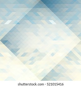 Blue, gray and white triangles abstract geometry pattern. Can be used as a website background. Vector