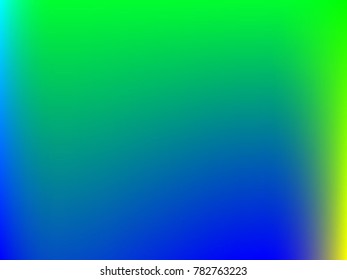 Blue and greeen gradient mesh background in rainbow colors. Abstract blurred smooth image. Smooth blend banner template. Iridescent holographic wallpaper, frame, banner.