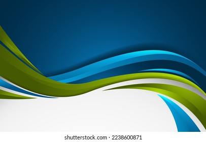 Blue and Green Abstract Background with Gradient Color Concept