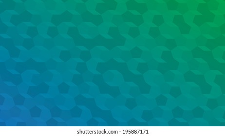 blue green abstract background vector illustration with pentagons