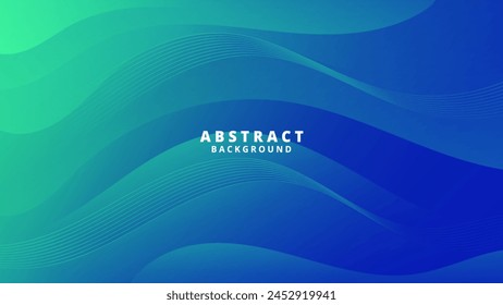 A blue and green abstract background with a wave pattern. This asset is suitable for website backgrounds, flyers, posters, and digital art projects.