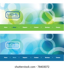 Blue and green abstract backgrounds - trendy business website template with copy space
Contemporary Web headers