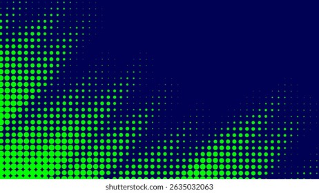 Blauw en groen abstracte kleur halftone achtergrond, eenvoudige moderne gestippelde textuur banner met kopieerruimte