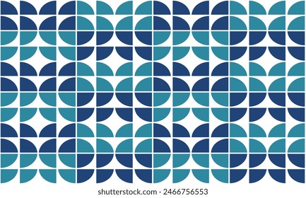 Blue and green Abstract dot block square diamond continue as round chain flower, seamless repeat pattern, design for fabric print or wrap paper background wallpaper