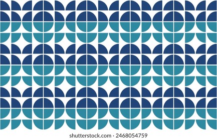 Blue and green Abstract dot block square diamond continue as round chain flower, seamless repeat pattern, design for fabric print or wrap paper background wallpaper