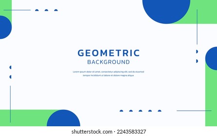 Blue and green abstract geometric background vector illustration premium vector