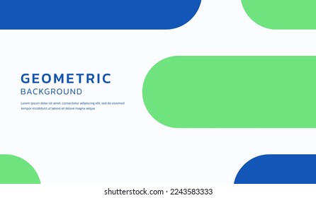 Blue and green abstract geometric background vector illustration premium vector