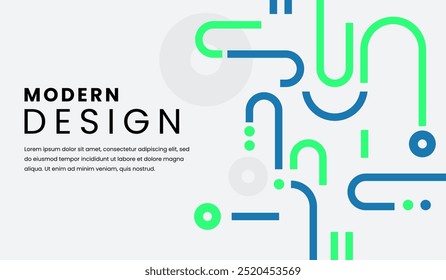 Blue and green abstract geometric background vector illustration
