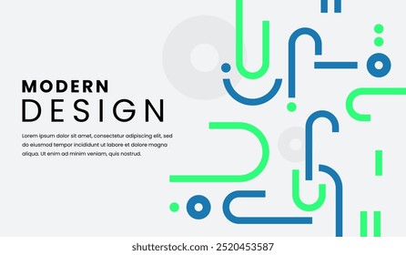 Ilustração do vetor de fundo geométrico abstrato azul e verde
