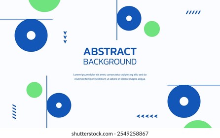 Vector de Ilustración vectorial de fondo geométrico abstracto azul y verde premium