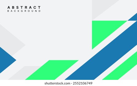 Ilustración vectorial de fondo geométrico abstracto azul y verde