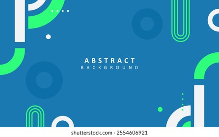 Blue and green abstract geometric background vector illustration