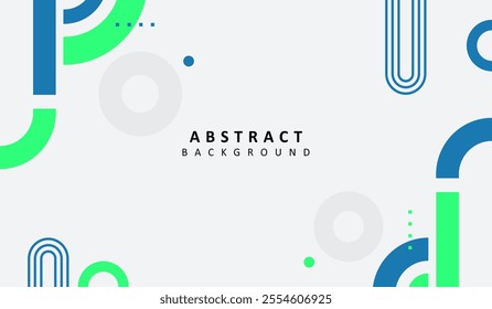 Blue and green abstract geometric background vector illustration