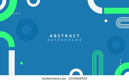 Blue and green abstract geometric background vector illustration