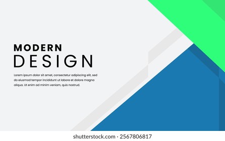 Blue and green abstract geometric background vector illustration