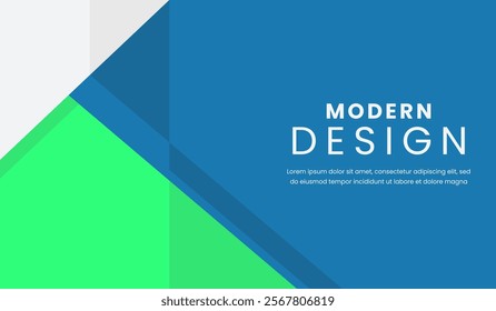 Blue and green abstract geometric background vector illustration