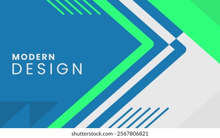 Blue and green abstract geometric background vector illustration