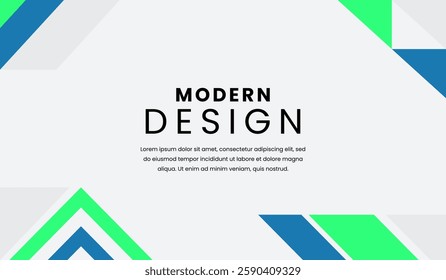 Blue and green abstract geometric background vector illustration