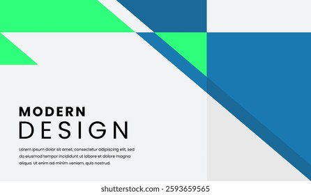 Blue and green abstract geometric background vector illustration