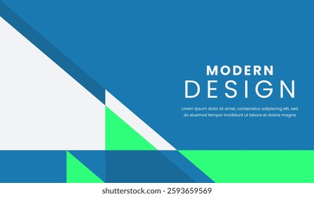 Blue and green abstract geometric background vector illustration