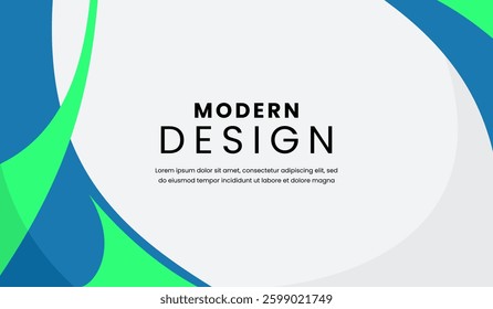 Blue and green abstract geometric background vector illustration