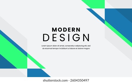 Blue and green abstract geometric background vector illustration