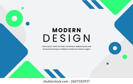 Blue and green abstract geometric background vector illustration