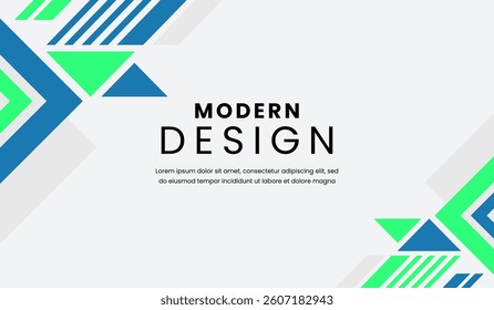 Blue and green abstract geometric background vector illustration