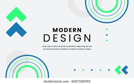 Blue and green abstract geometric background vector illustration