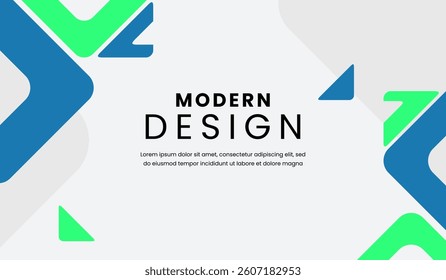 Blue and green abstract geometric background vector illustration