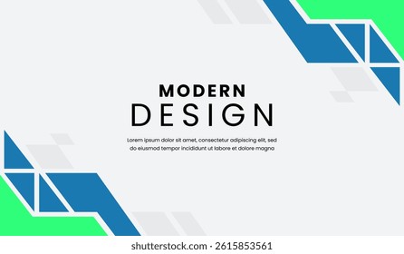 Blue and green abstract geometric background vector illustration