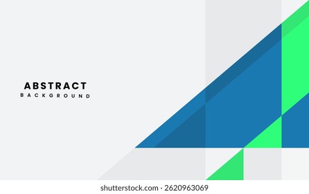Ilustración vectorial de fondo geométrico abstracto azul y verde
