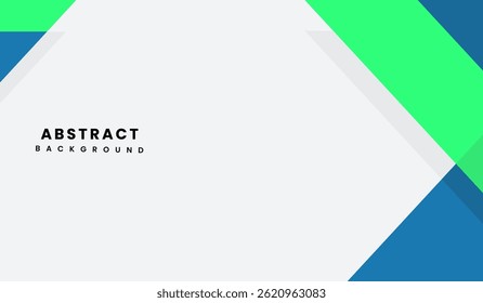 Ilustración vectorial de fondo geométrico abstracto azul y verde