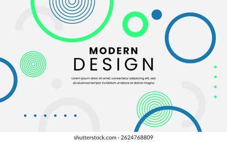 Ilustración vectorial de fondo geométrico abstracto azul y verde