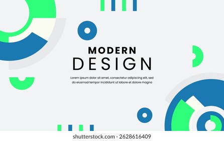 Ilustración vectorial de fondo geométrico abstracto azul y verde