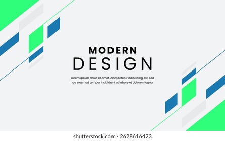 Blue and green abstract geometric background vector illustration