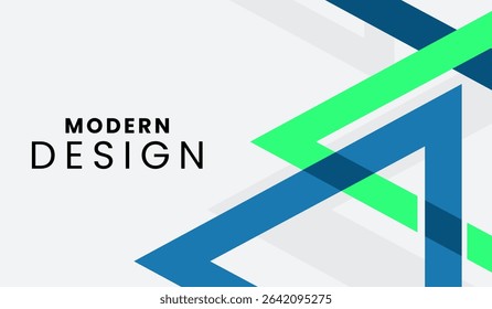 Blue and green abstract geometric background vector illustration