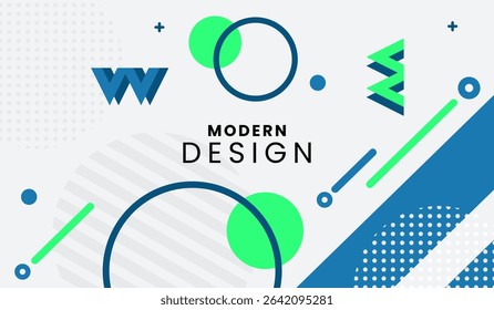 Blue and green abstract geometric background vector illustration