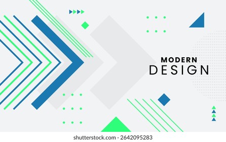 Blue and green abstract geometric background vector illustration